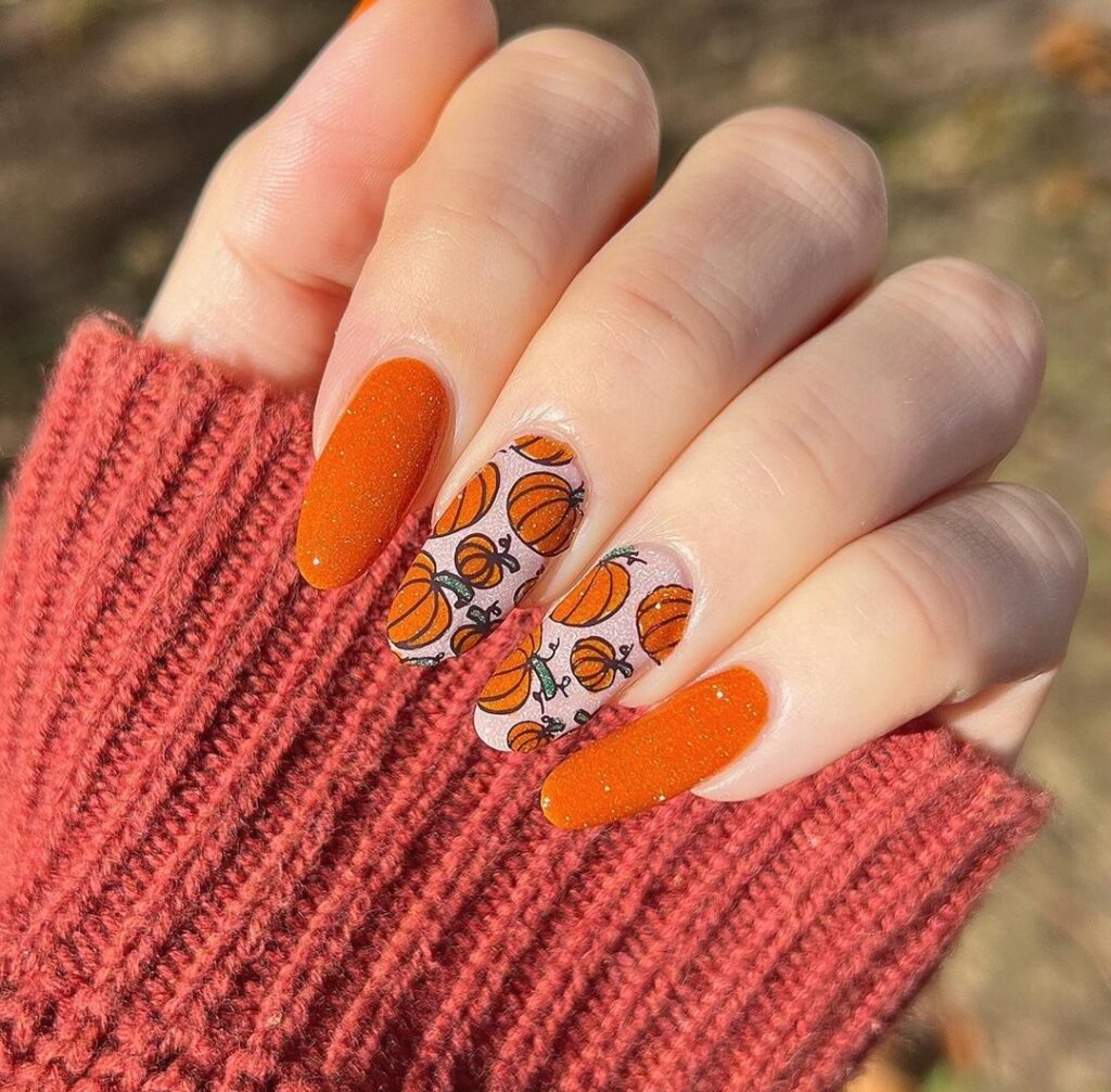 Pumpkin Nails