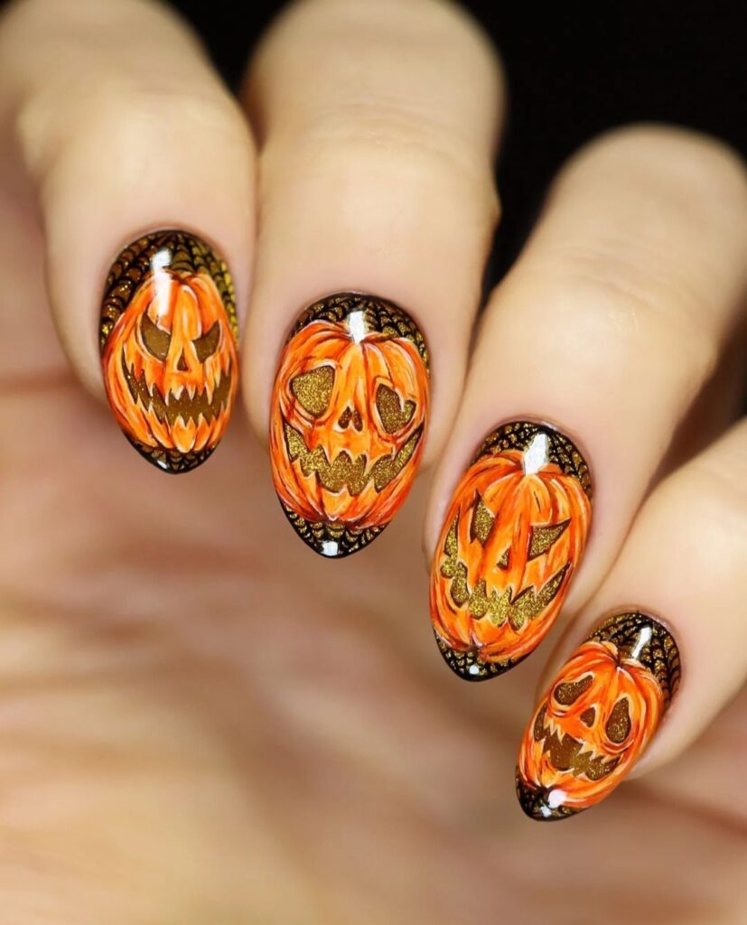 Pumpkin Nail designs