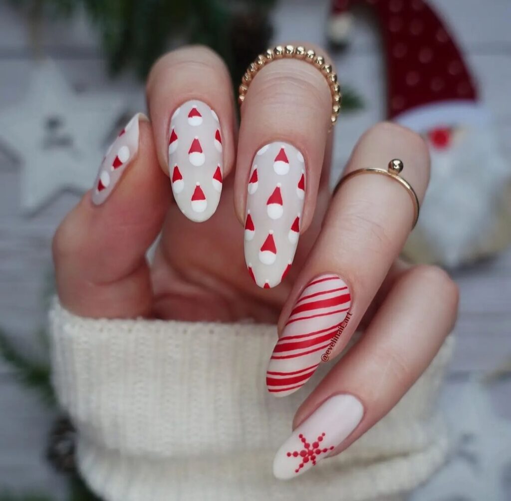 Cute Christmas nail art designs 