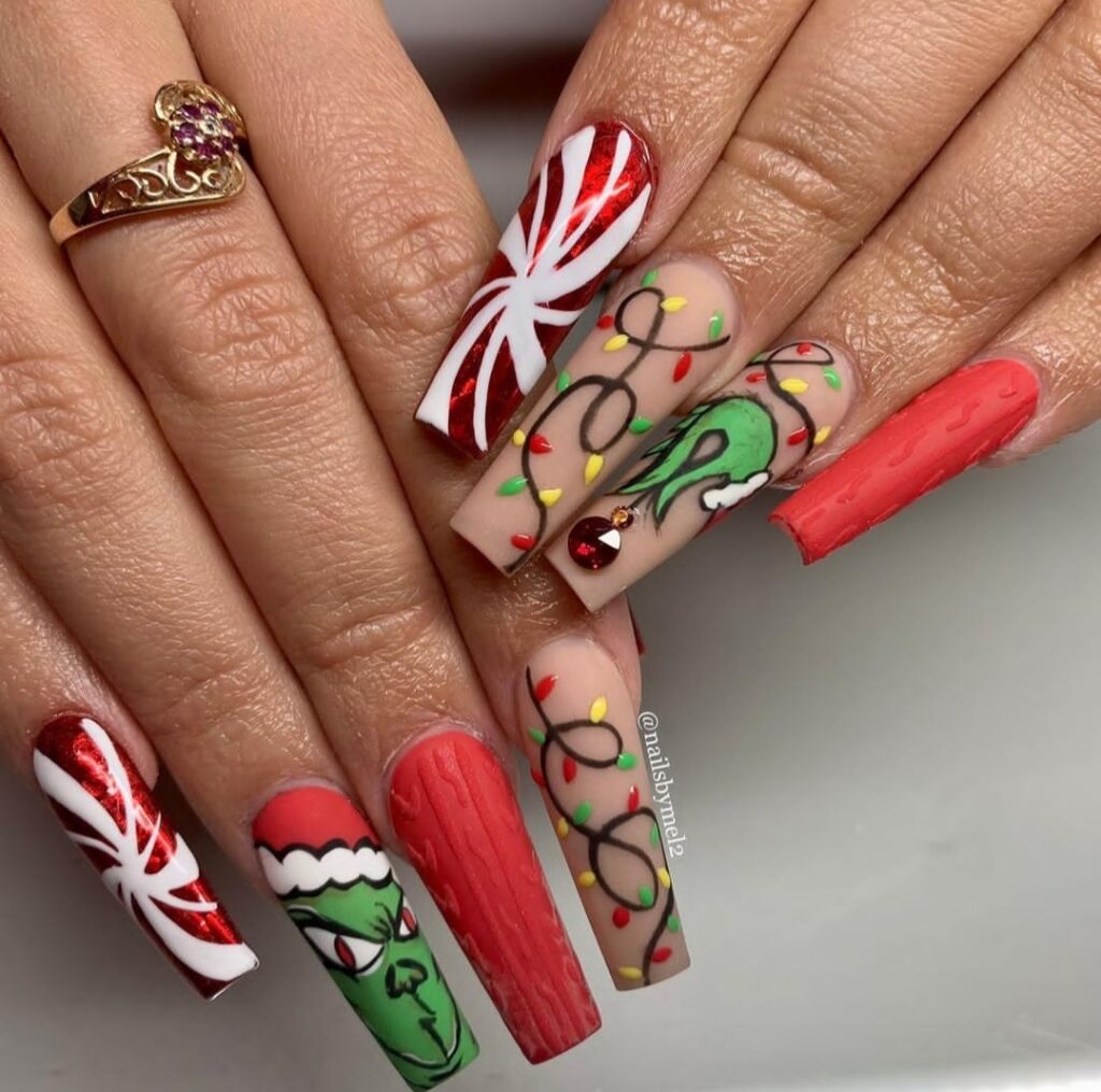 Festive Christmas nails