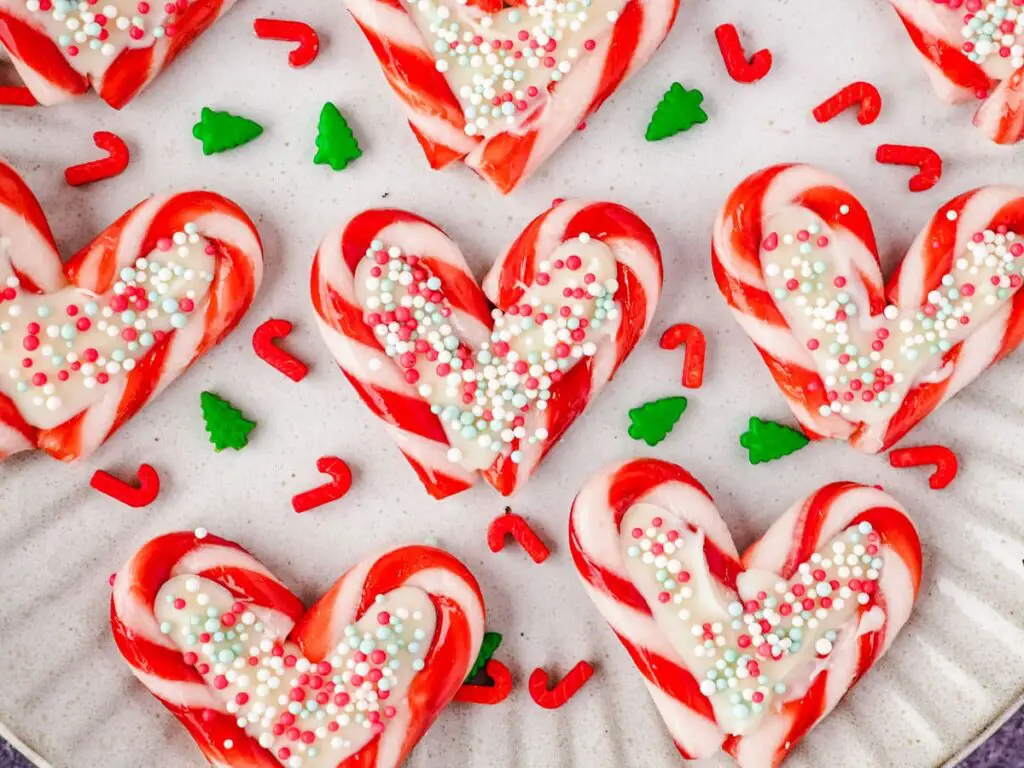Candy Cane Hearts - Christmas Desserts