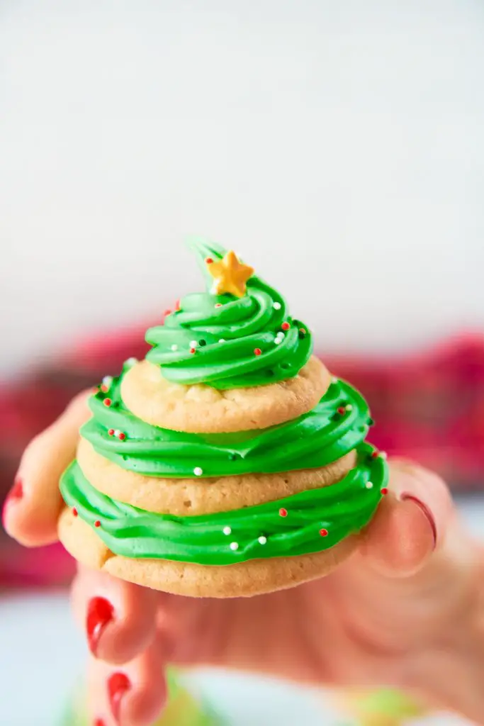 Easy Stacked Sugar Cookie Christmas Trees