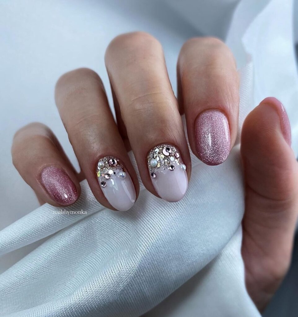 cute New Year nails design and nail art trends