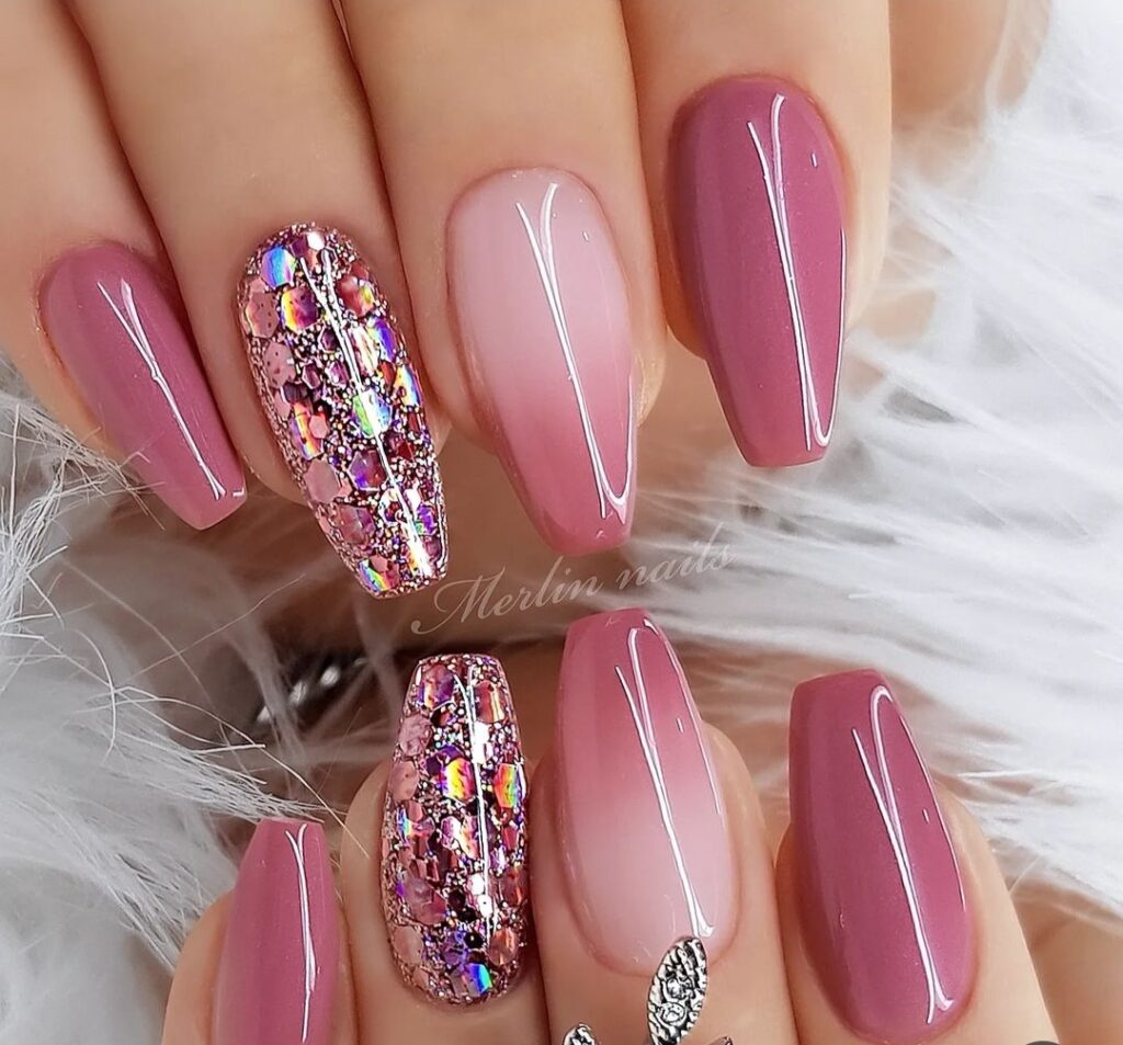 cute New Year nails design and nail art trends