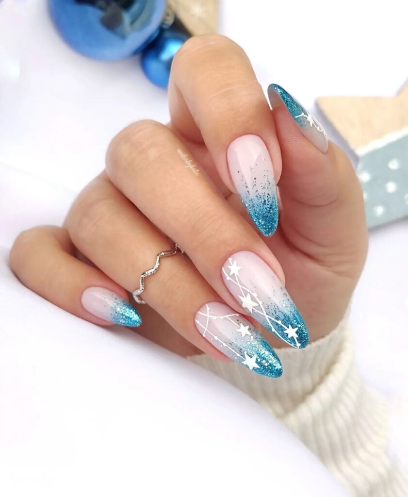 cute New Year nails design and nail art trends