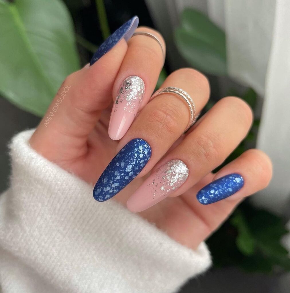 cute New Year nail design and nail art trends