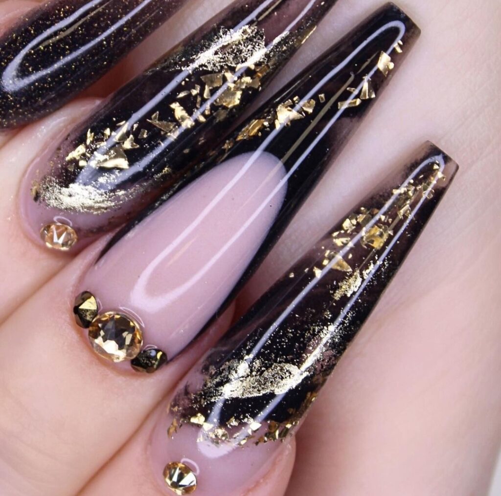 cute New Year nails design and nail art trends