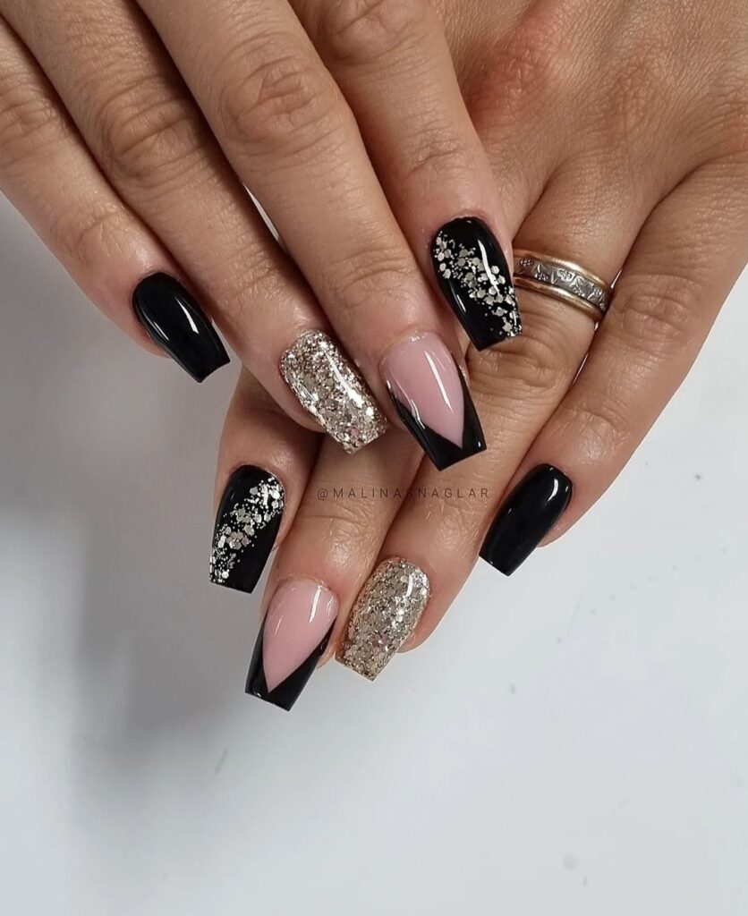 cute New Year nails design and nail art trends