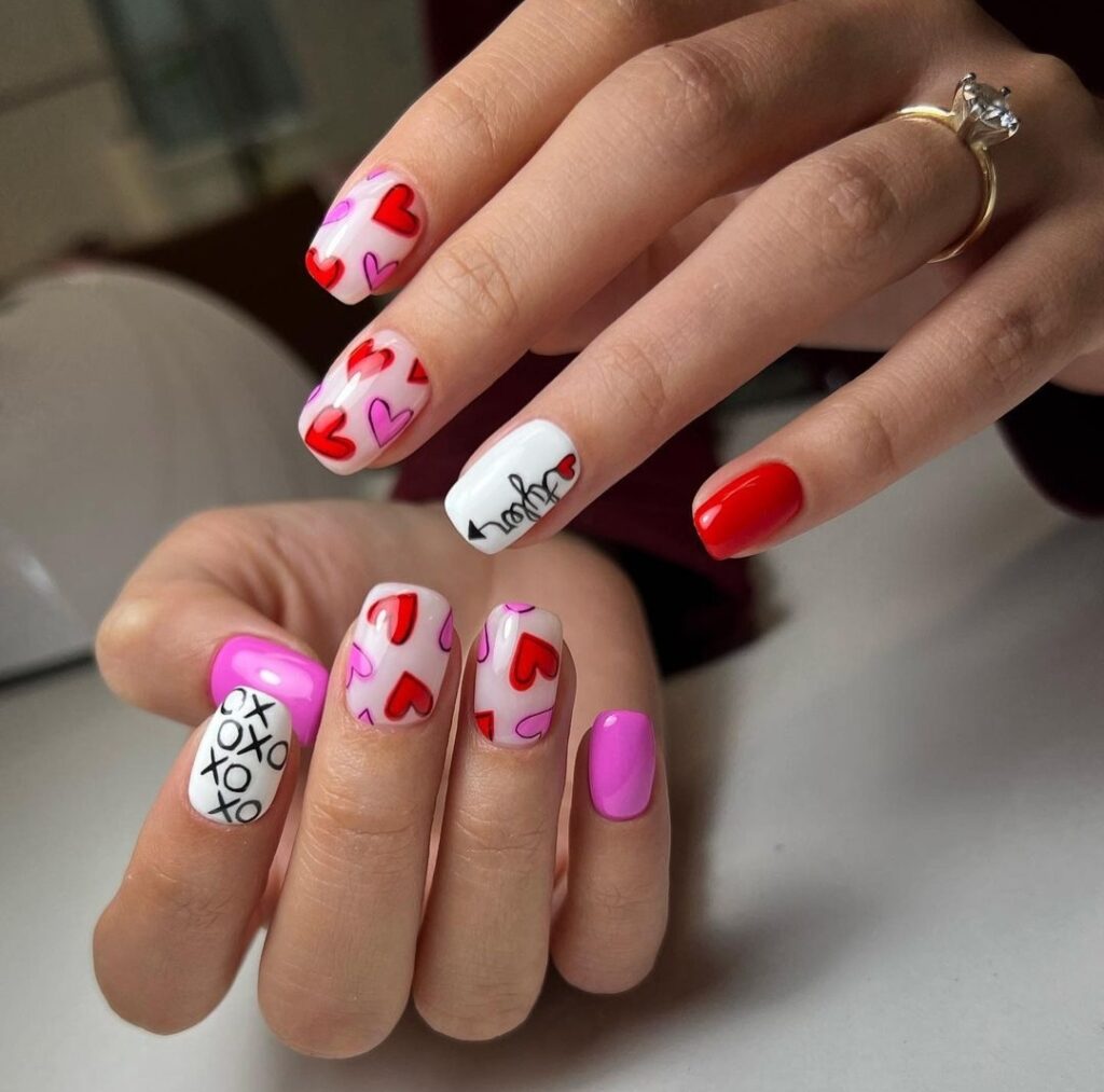nail art ideas for valentines day nail designs