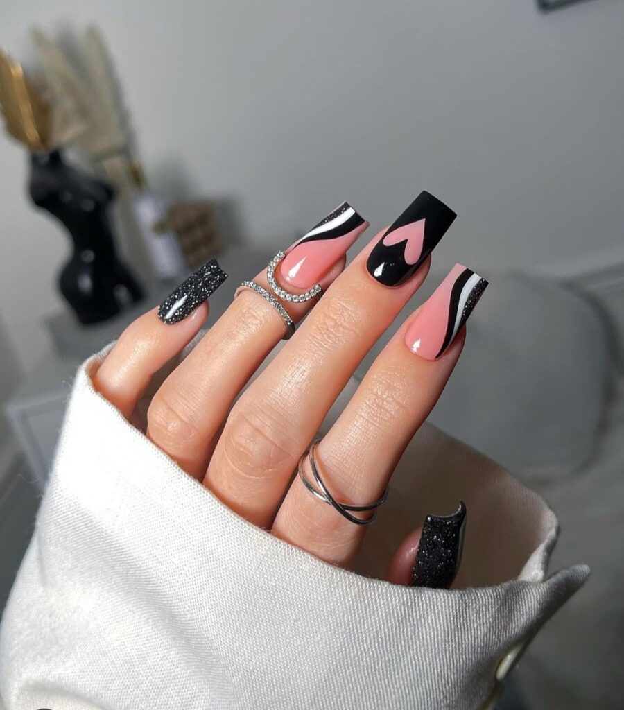 red and pink nail art ideas for valentines day nails designs