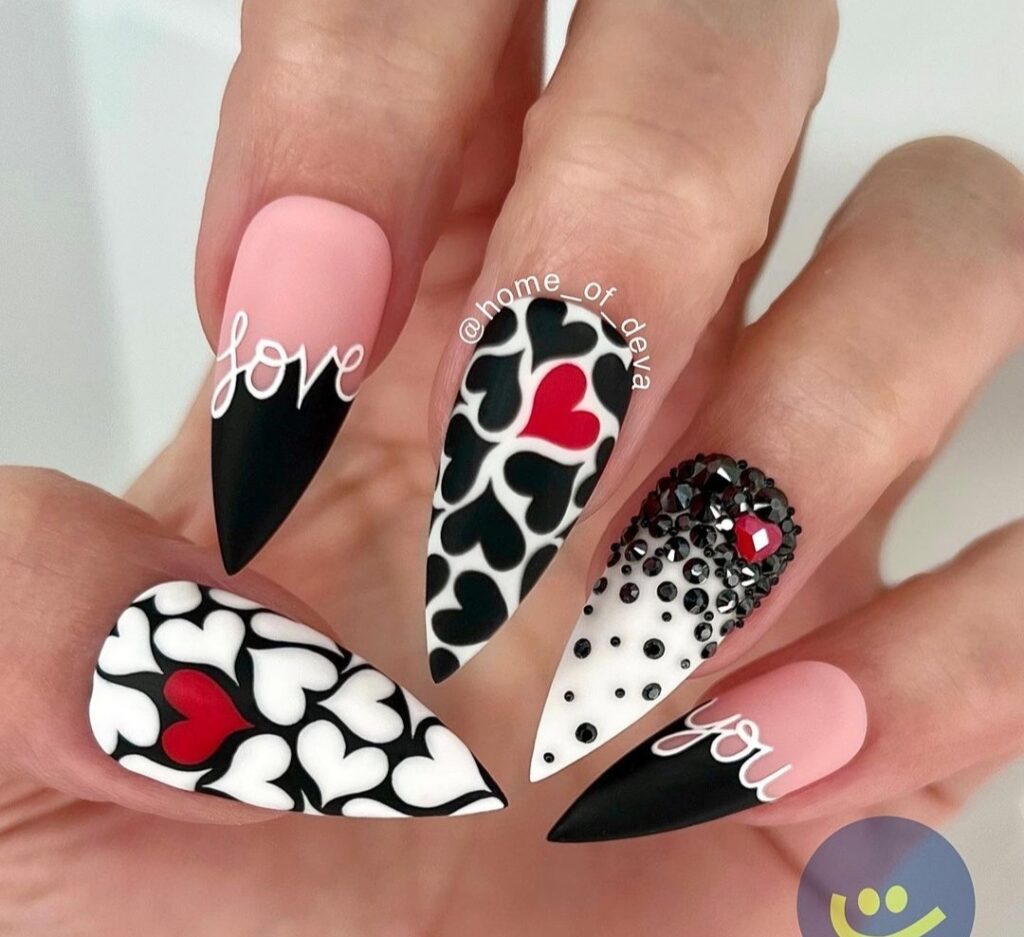 nail art ideas for valentines day nail designs