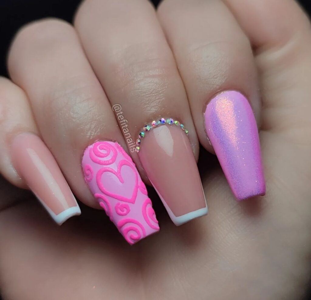 nail art ideas for valentines day nail designs