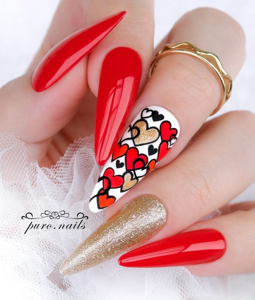 nail art ideas for valentines day nail designs