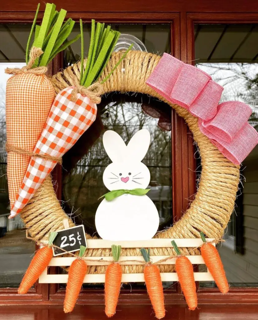 Easy DIY Easter bunny wreaths 
