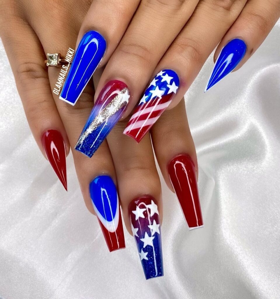 4h of july nails and designs