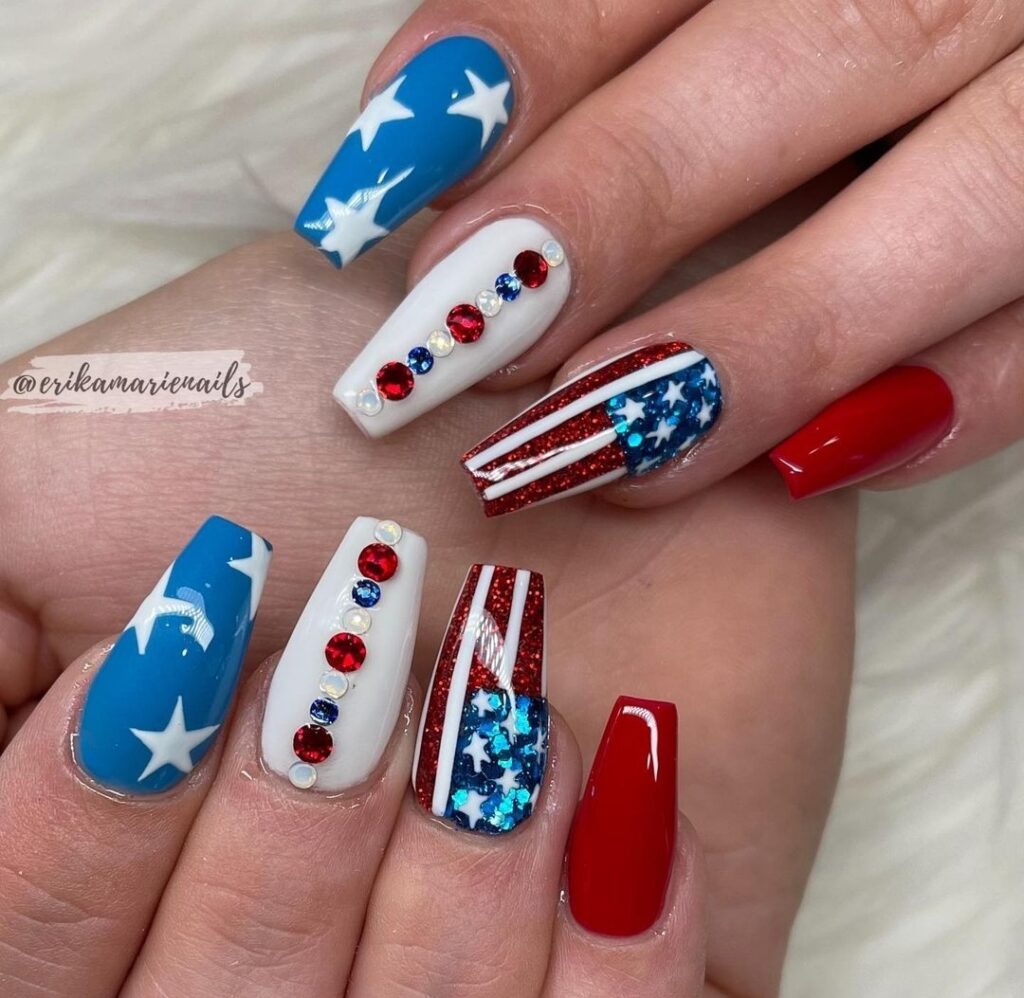 4h of july nails and designs