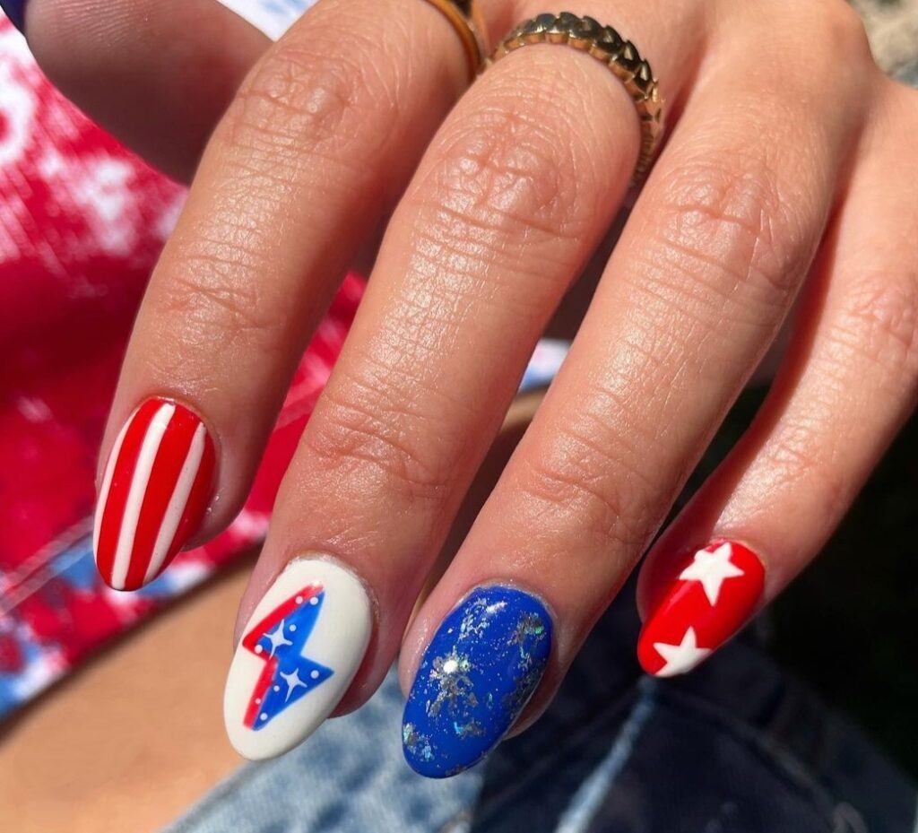 4h of july nails and designs