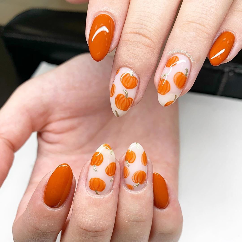 Pumpkin Nail designs 