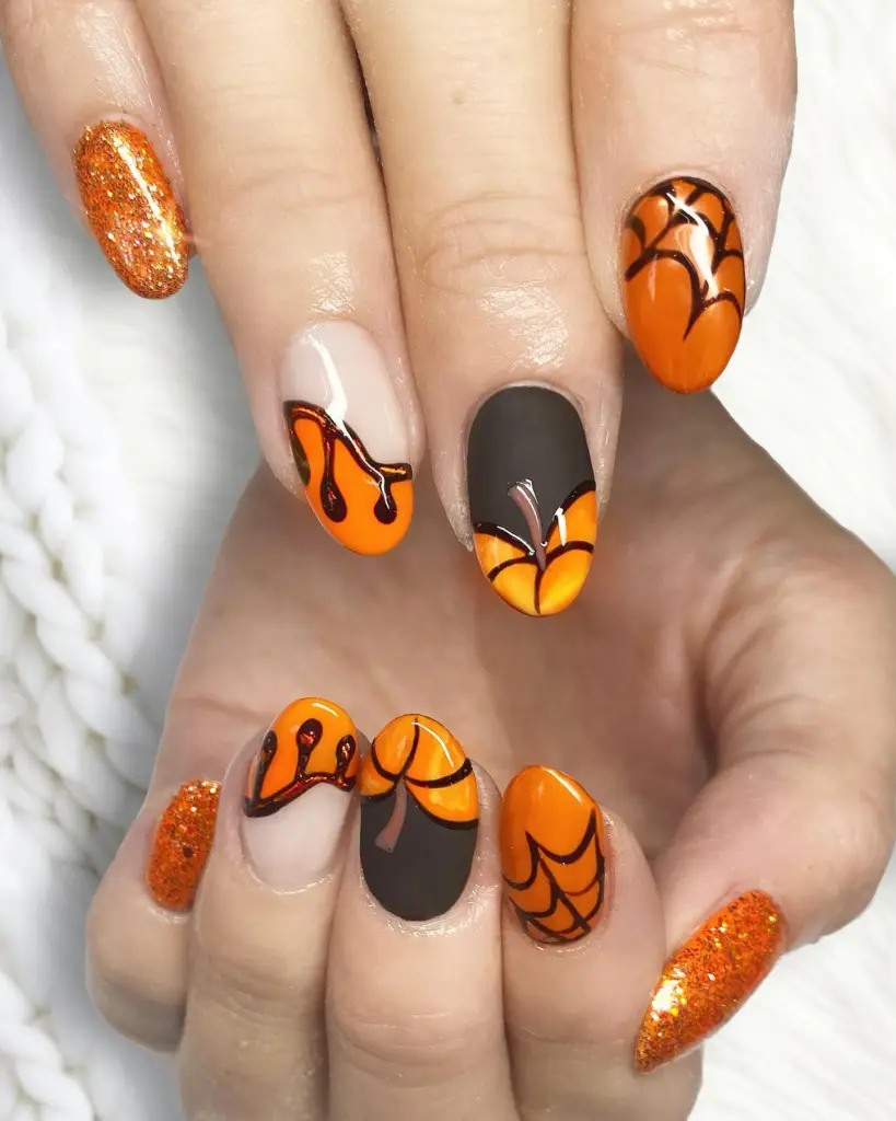 Pumpkin Nails