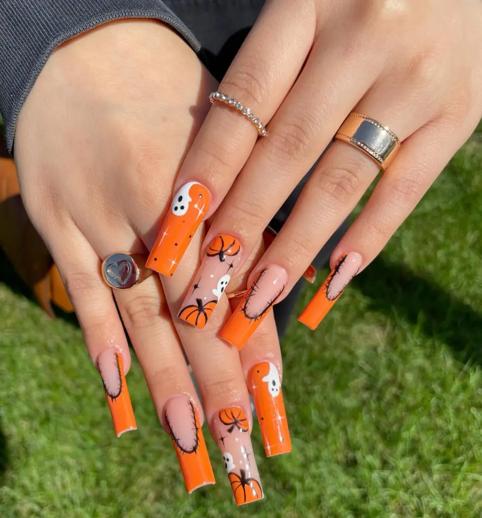 Pumpkin Nail designs 