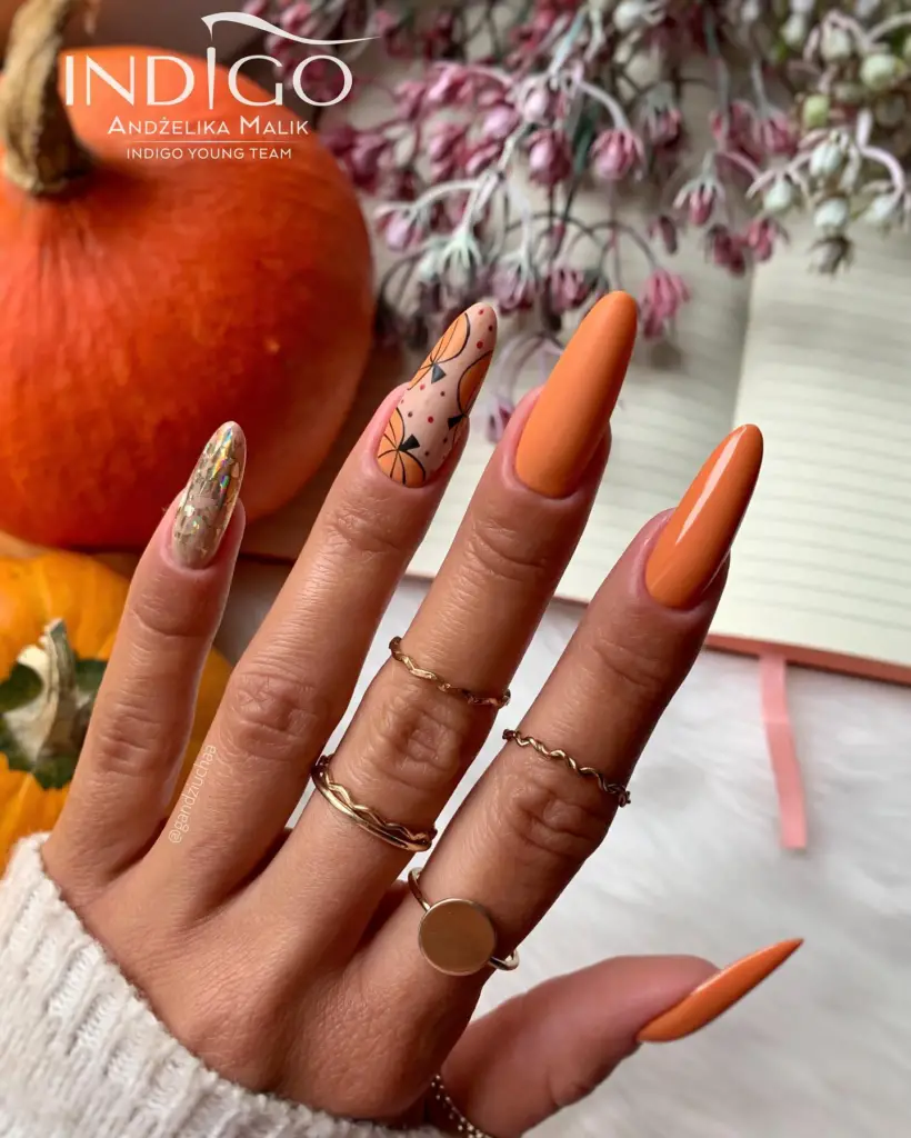 Pumpkin Nail designs 