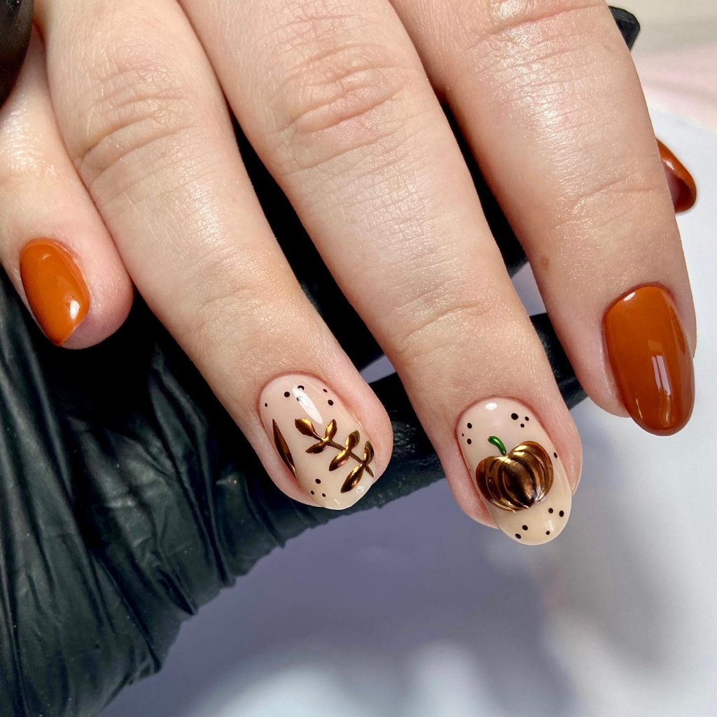 Pumpkin Nails