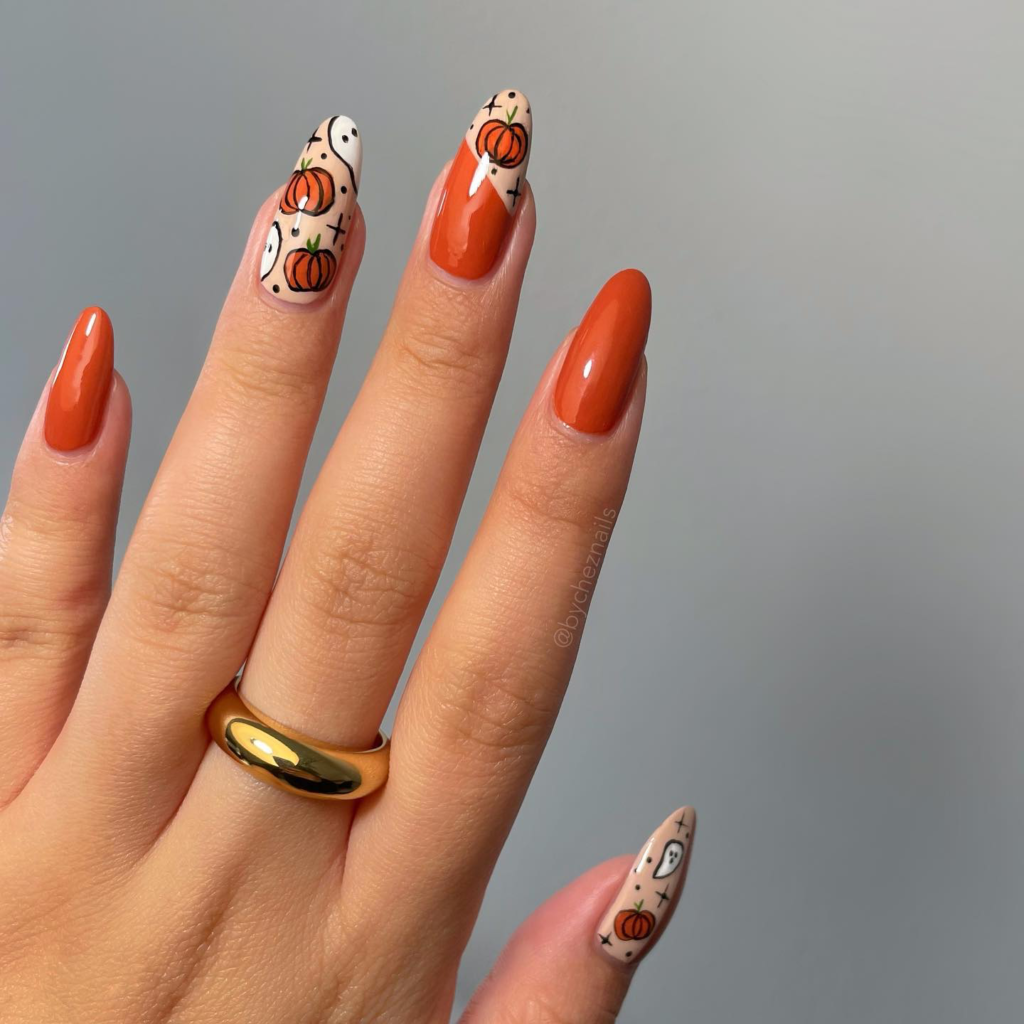 Pumpkin Nail designs 