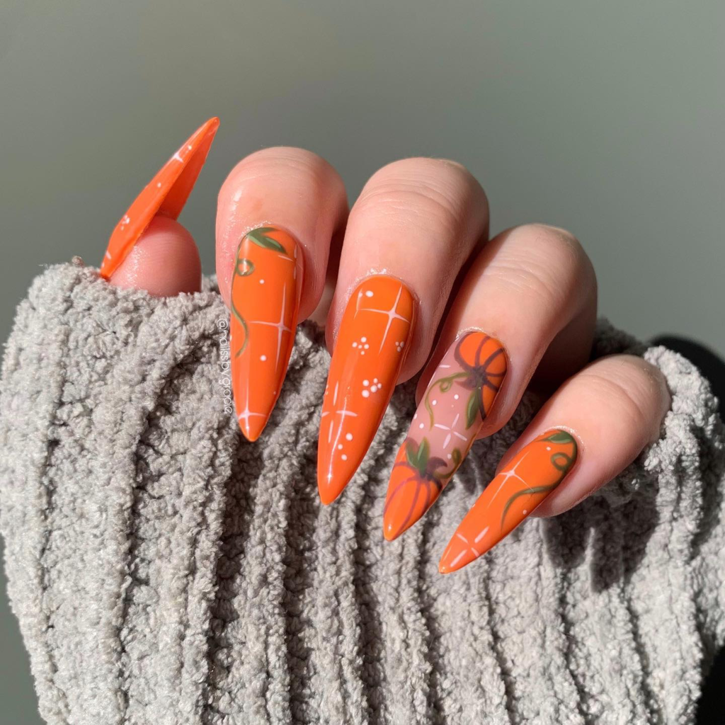 Pumpkin Nails