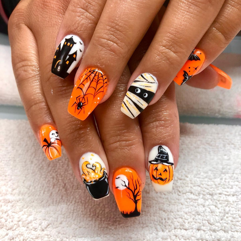 Halloween nail art designs