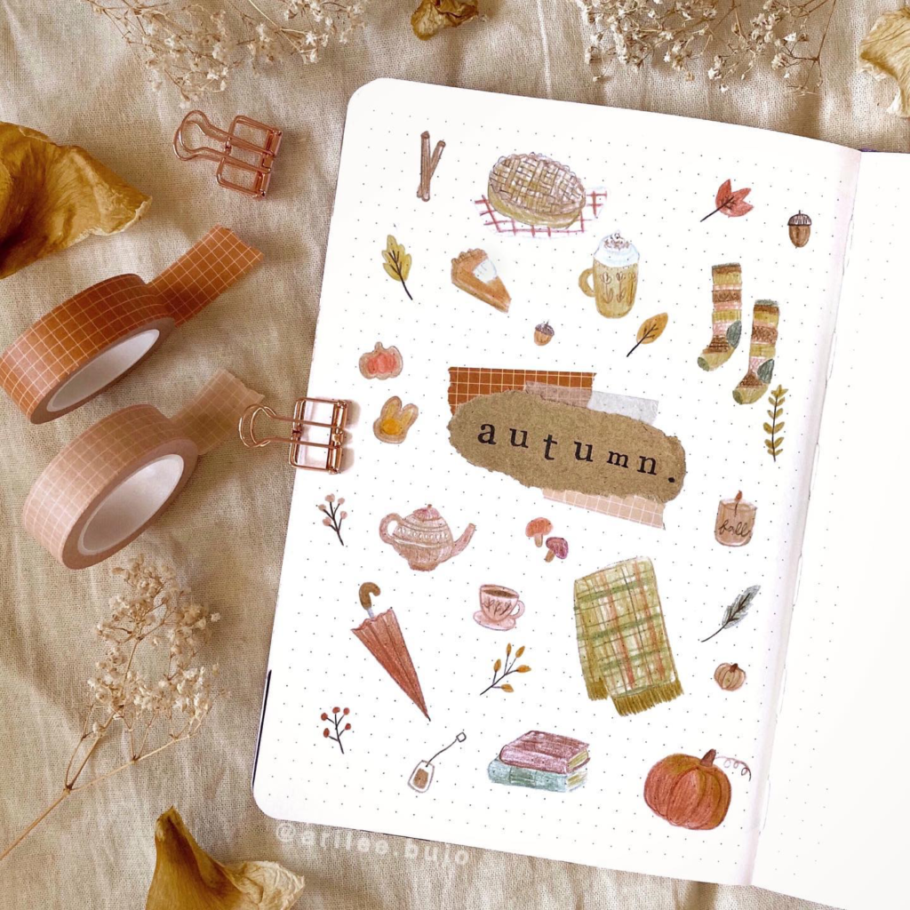 Fall theme bullet journal covers