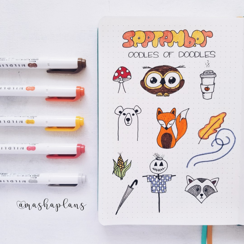 Fall theme bullet journal covers