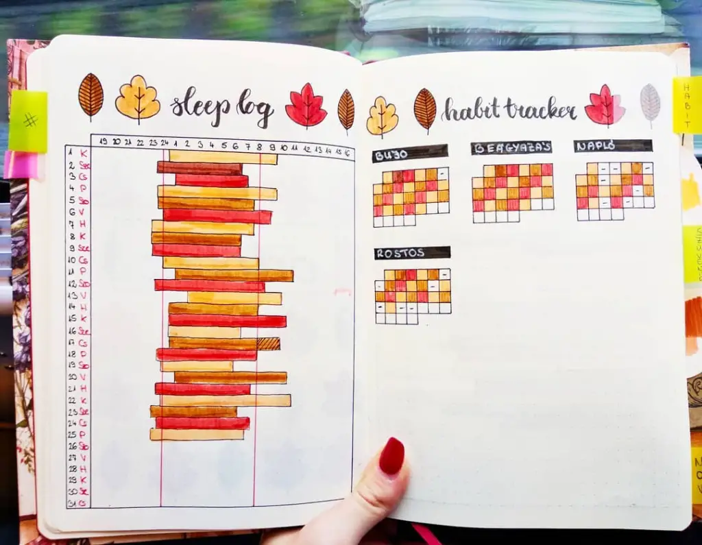 Fall theme bullet journal covers