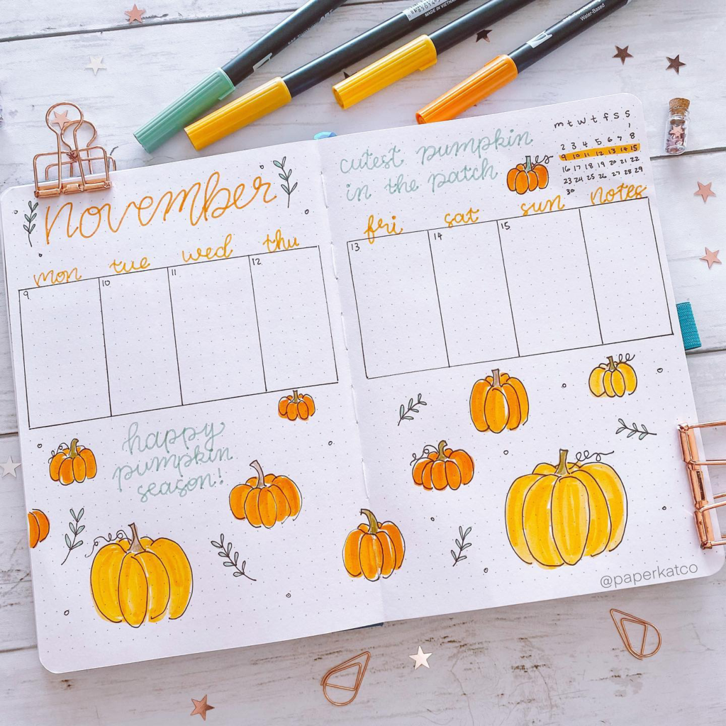 Fall bullet journal covers