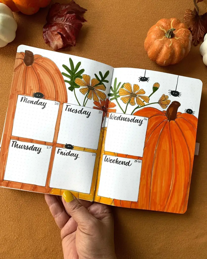 Fall theme bullet journal covers