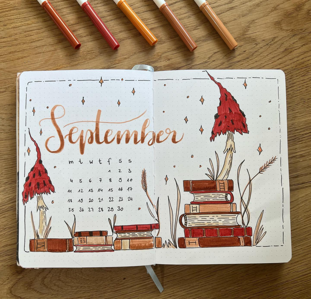 Fall theme bullet journal covers