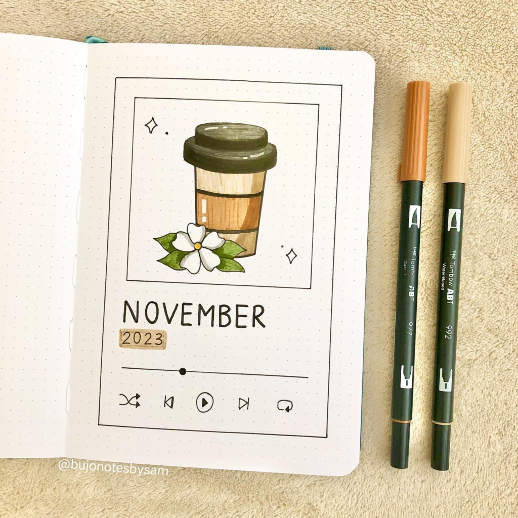 Fall theme bullet journal covers