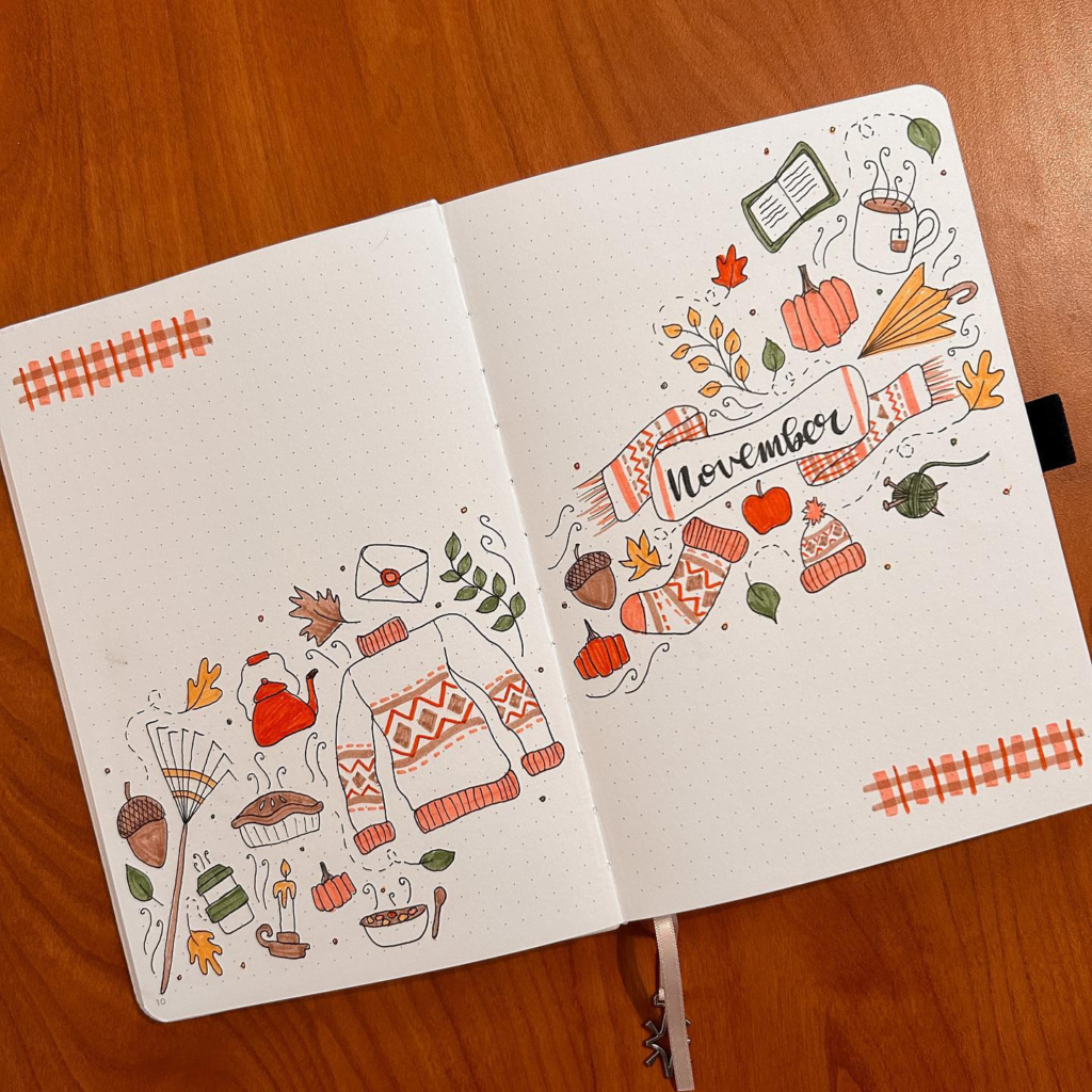 Fall theme bullet journal covers