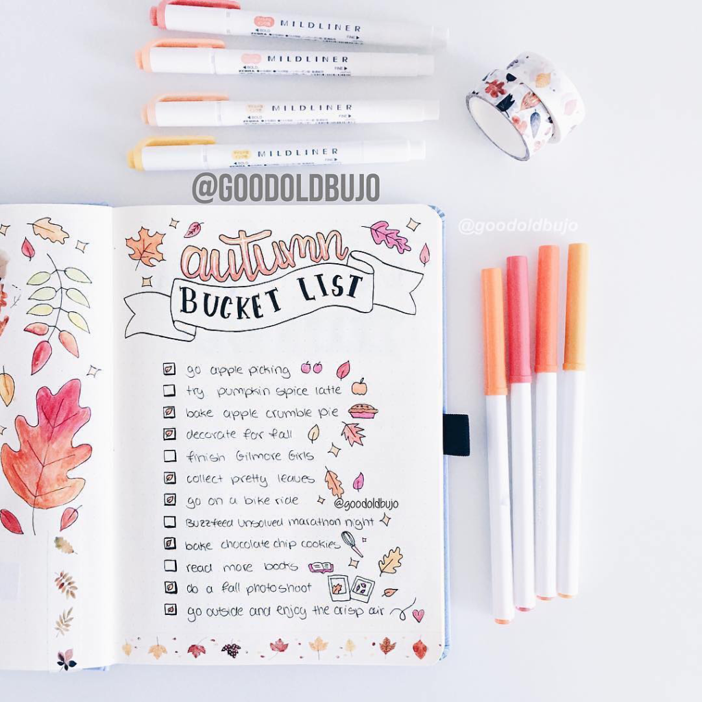 Fall bullet journal covers