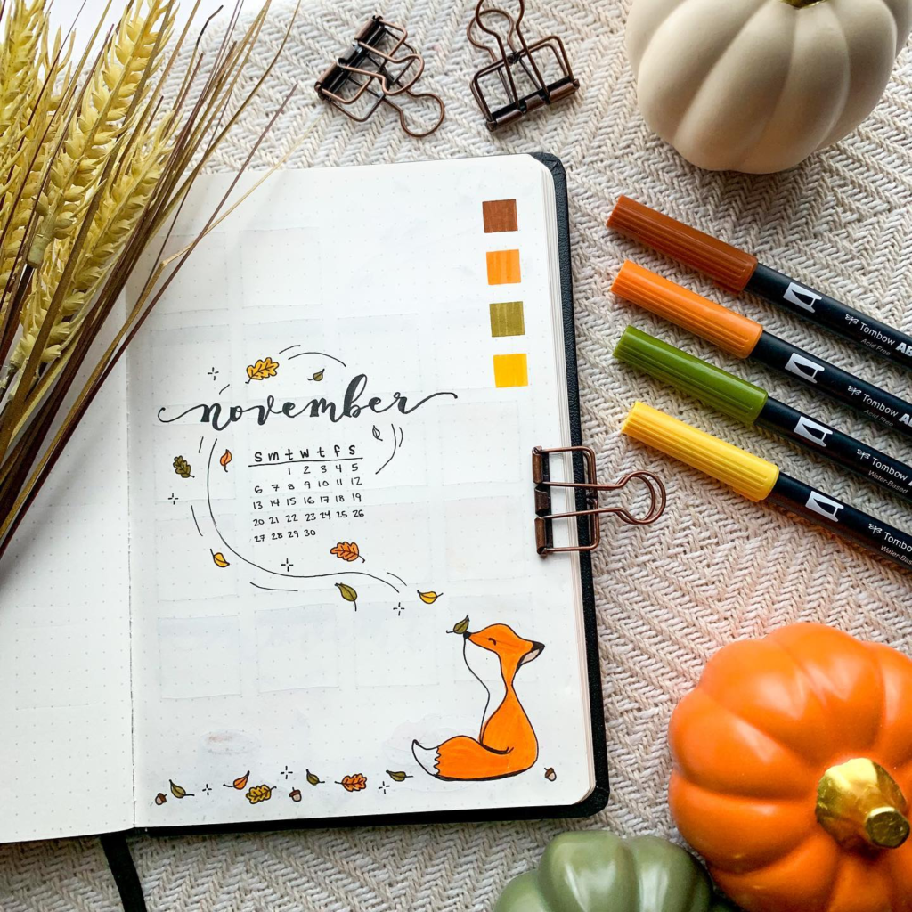 Fall bullet journal covers