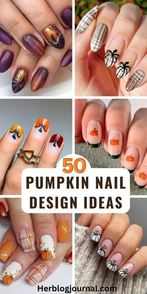 pumpkin nail design ideas