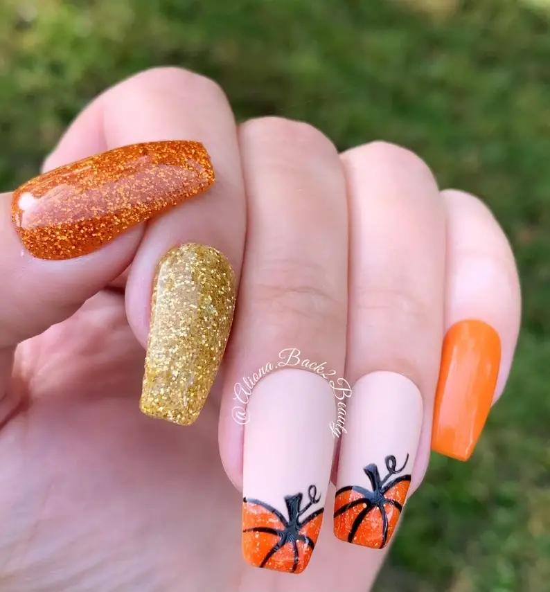 Pumpkin Nails