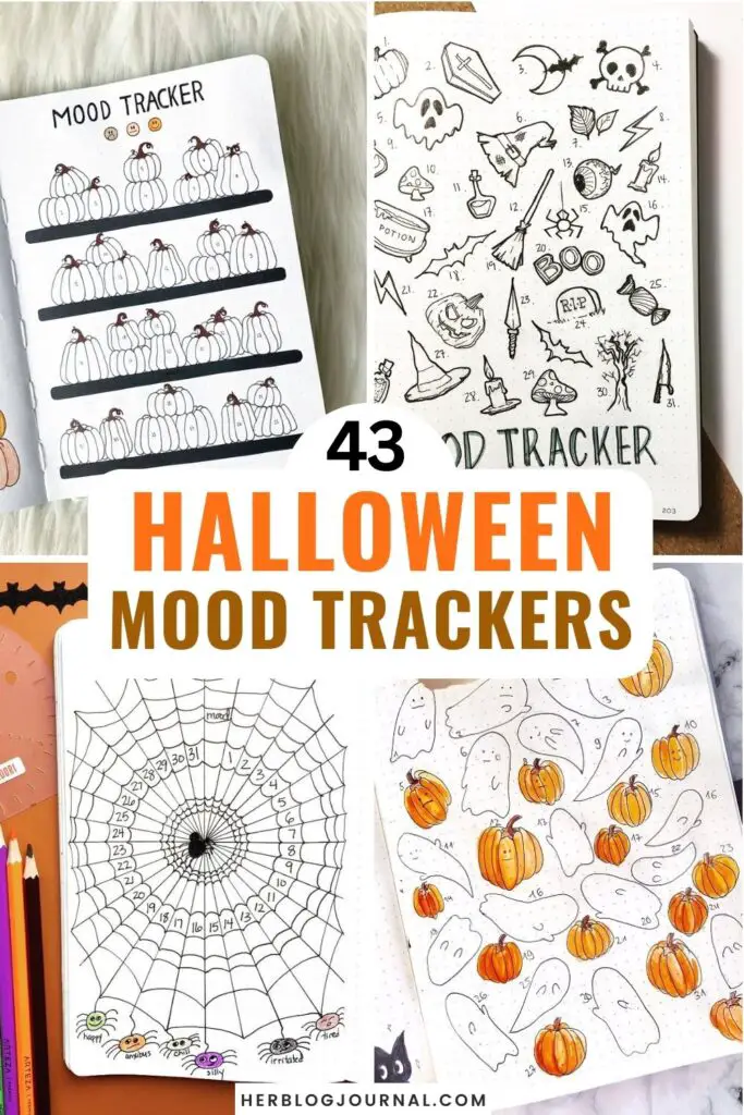 halloween bullet journal mood tracker