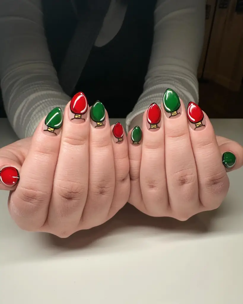 Short Christmas nails