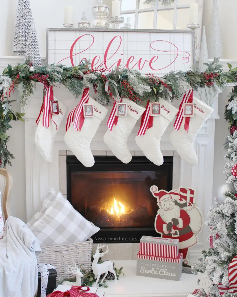 Christmas mantle decor