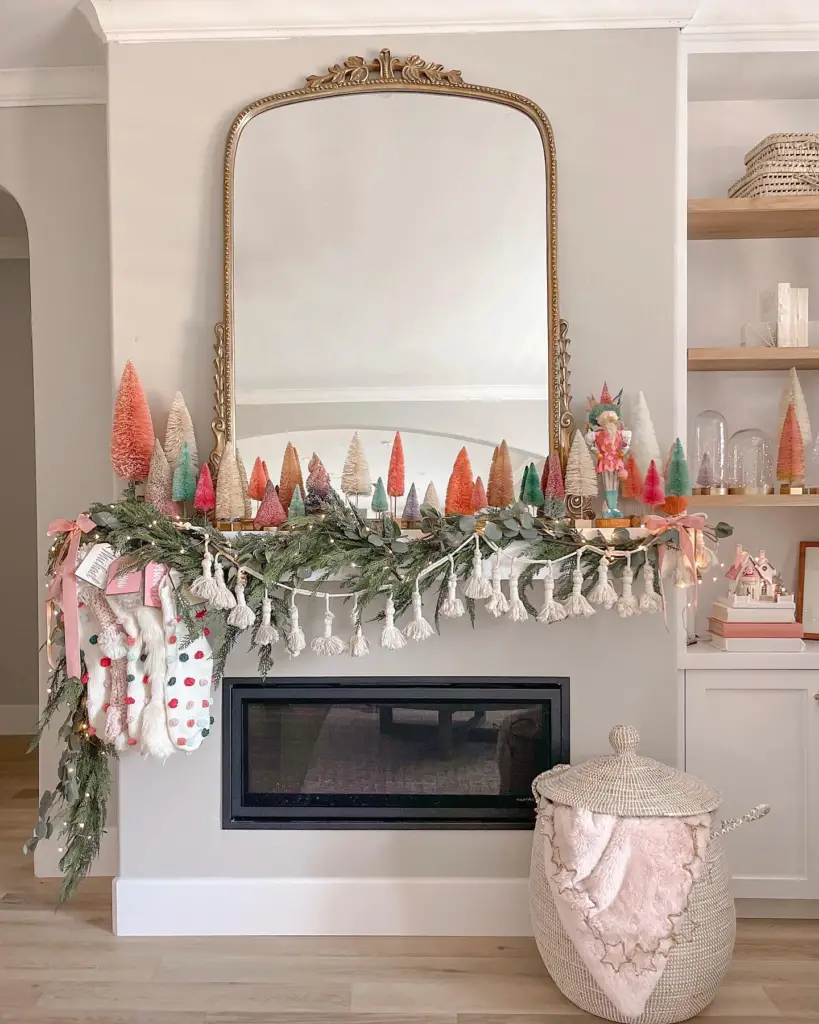 Christmas mantle decor