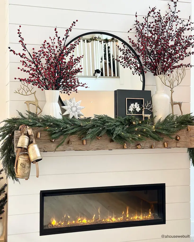 Christmas fireplace decor