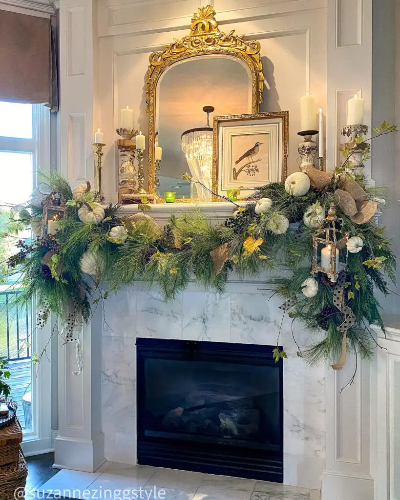 Christmas fireplace decor