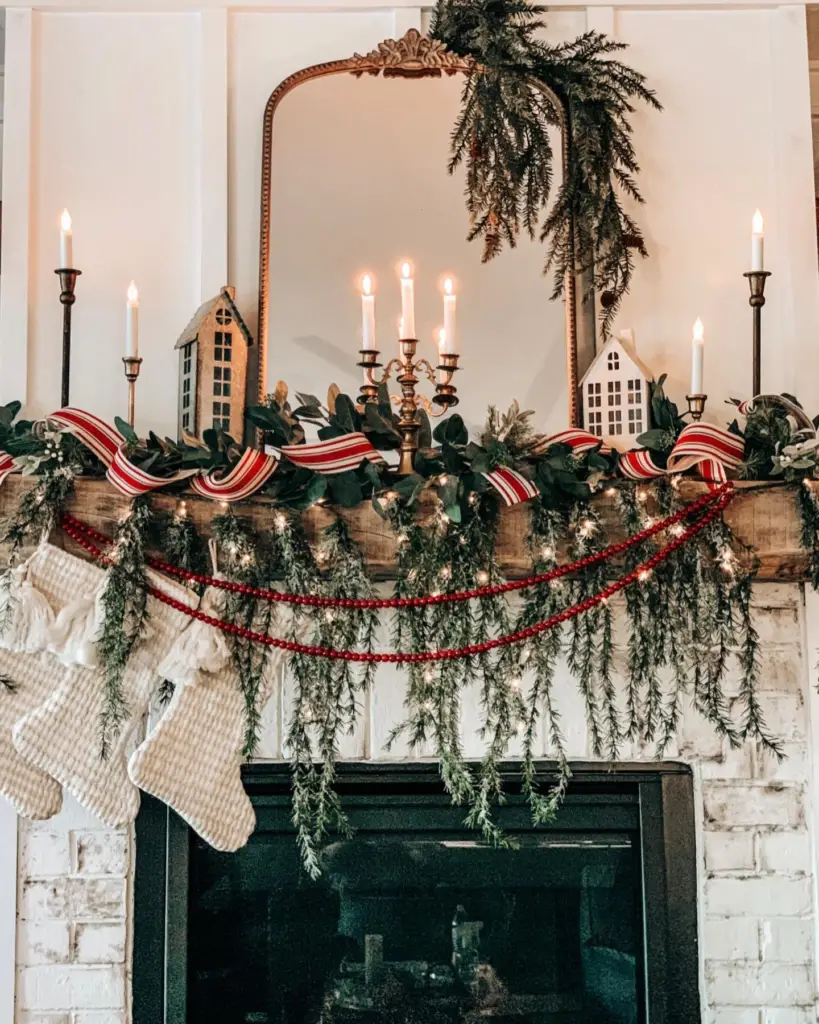 Christmas fireplace decor