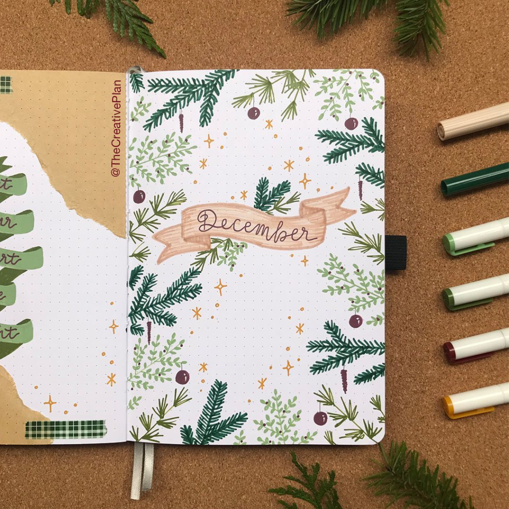 December bullet journal cover