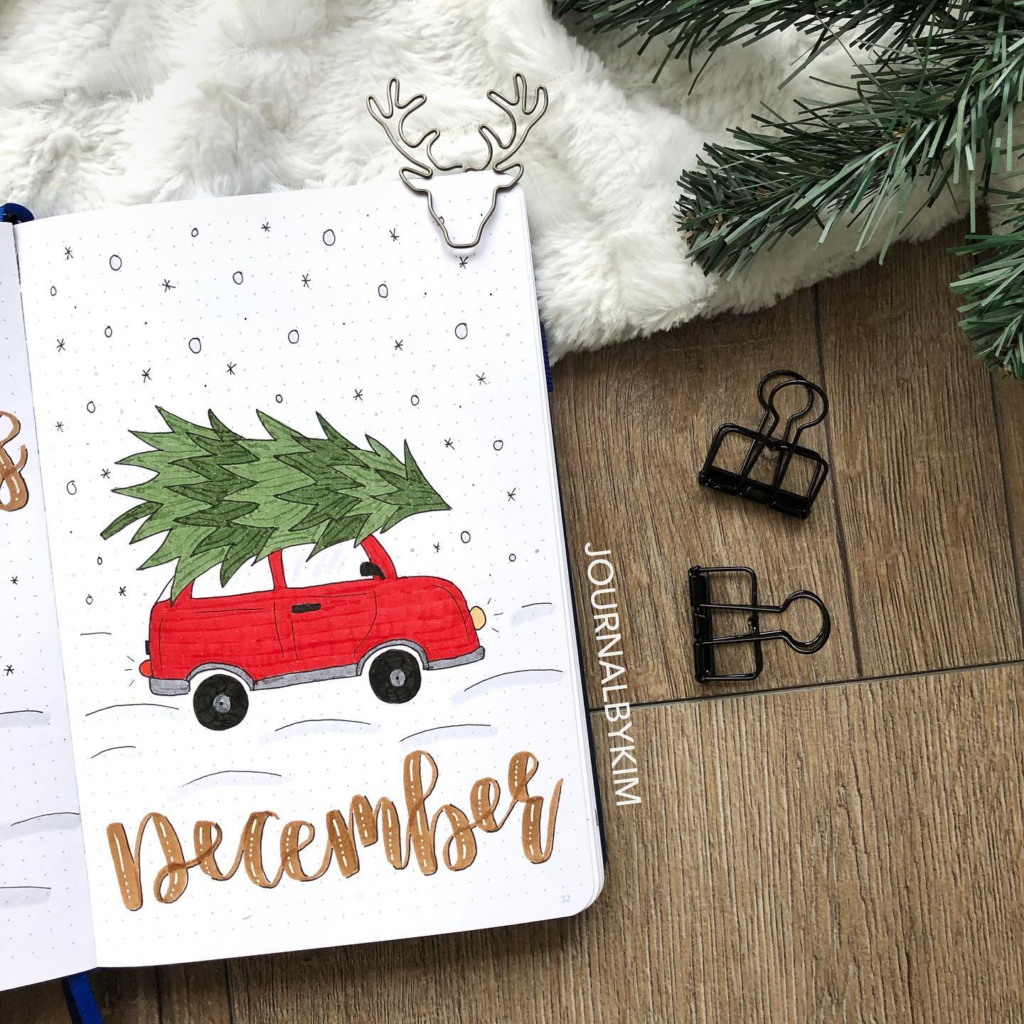 December bullet journal cover